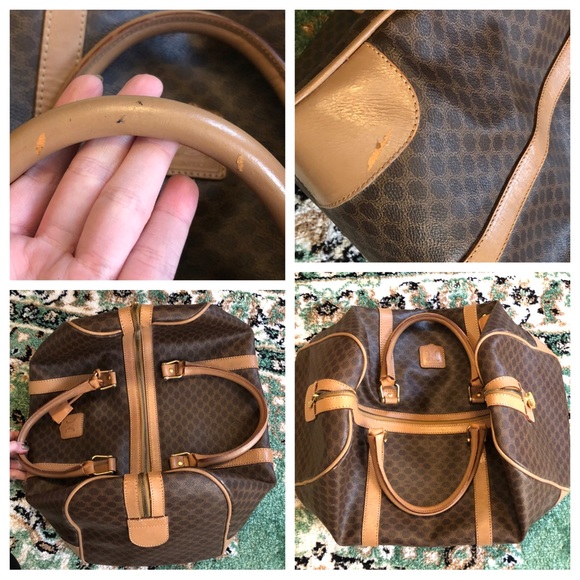 Céline AUTHENTIC Vintage Macadam M14 Weekender Travel Boston Duffle Bag - Picture 8 of 16